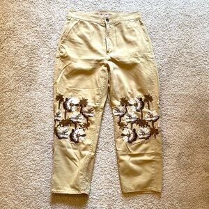 Madewell Embroidered Taper Crop Chino